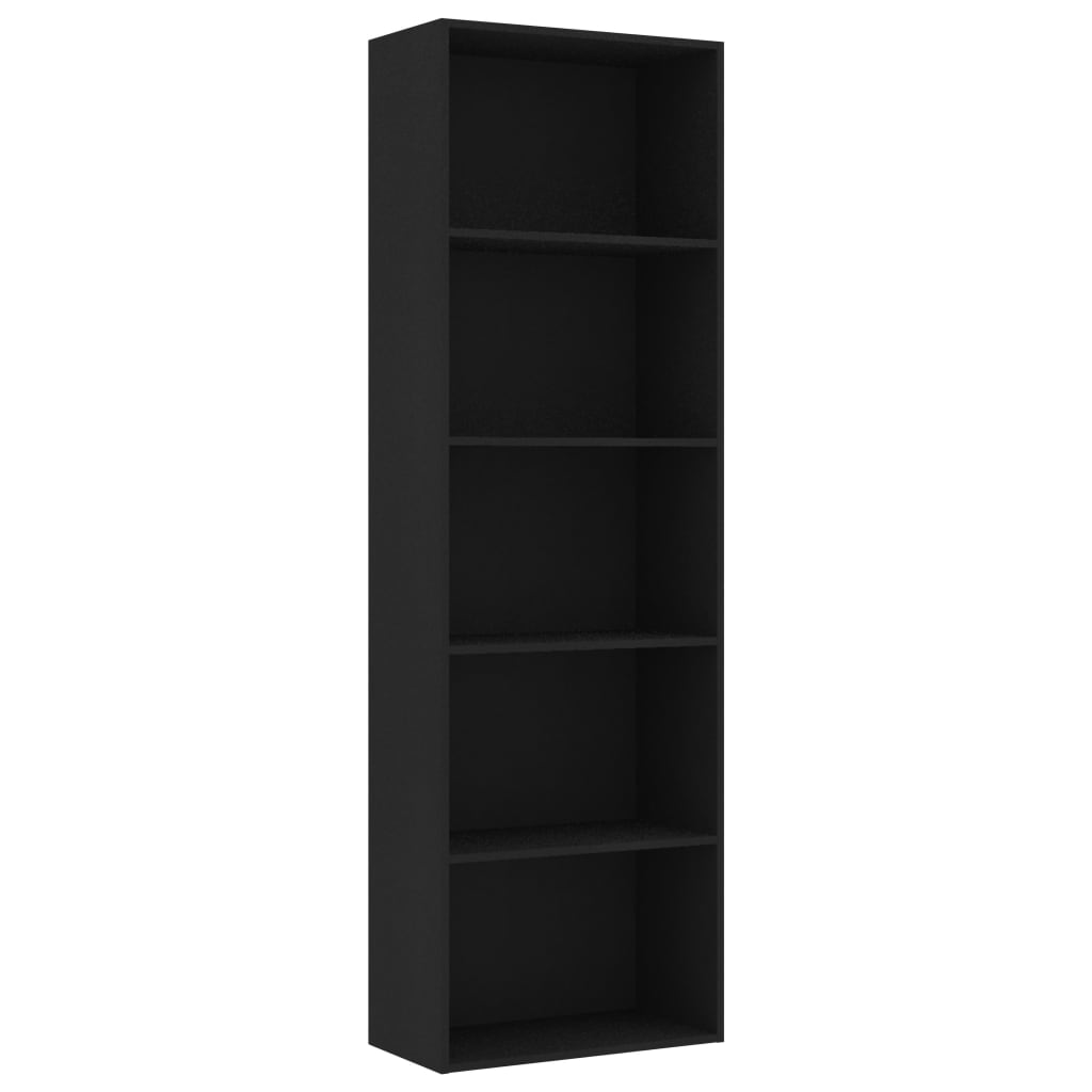 5-tasoinen kirjahylly musta 60x30x189 cm - Sisustajankoti.fi