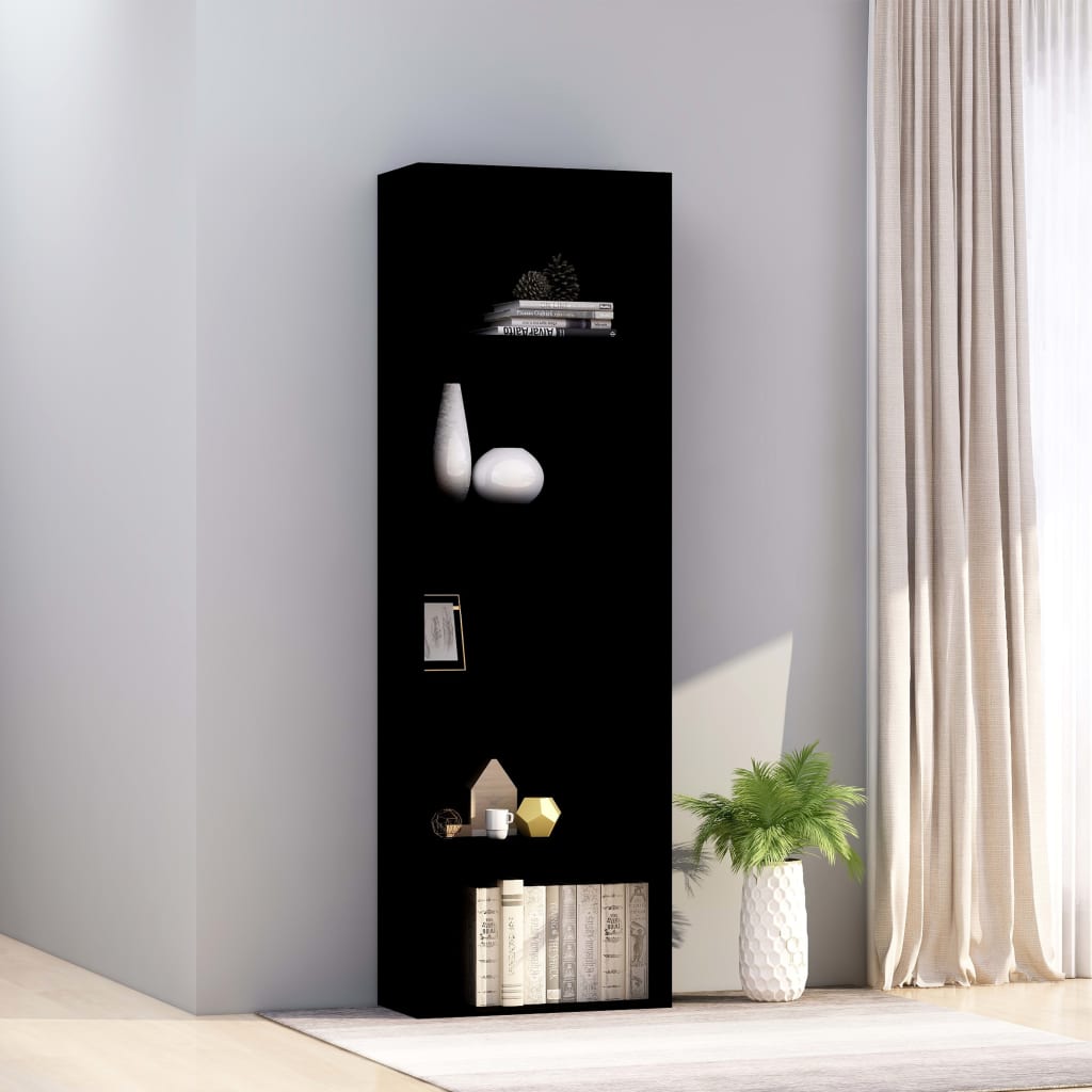 5-tasoinen kirjahylly musta 60x30x189 cm - Sisustajankoti.fi