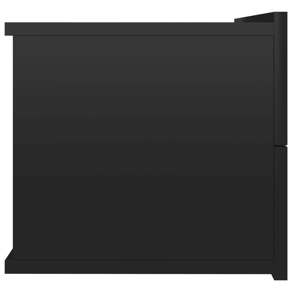 Yöpöydät 2kpl korkeakiilto musta 40x30x30 cm - Sisustajankoti.fi