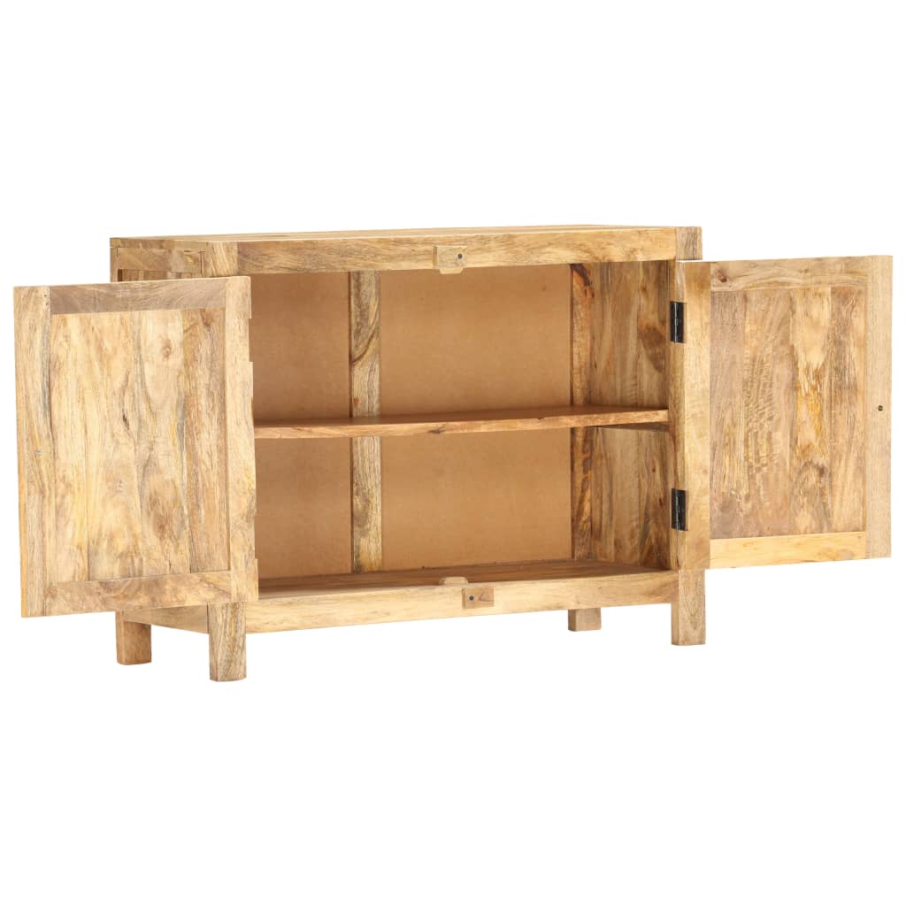 Käsin veistetty senkki 90x35x68 cm täysi mangopuu - Sisustajankoti.fi
