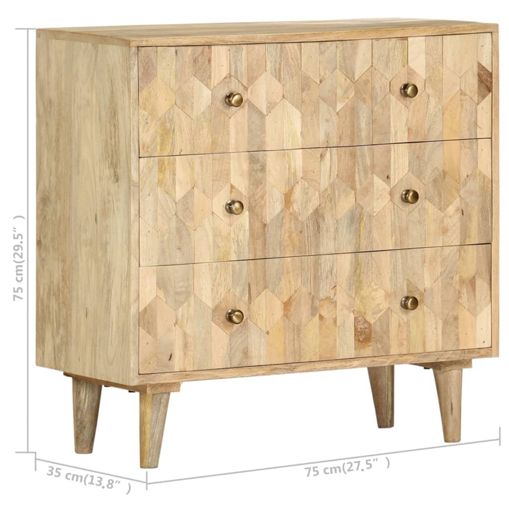 Laatikosto 75x35x75 cm täysi mangopuu - Sisustajankoti.fi