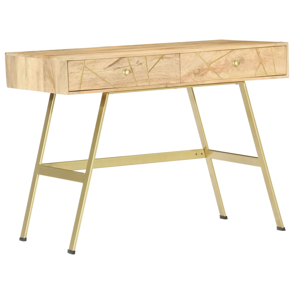 Kirjoituspöytä vetolaatikoilla 100x55x75 cm täysi mangopuu - Sisustajankoti.fi