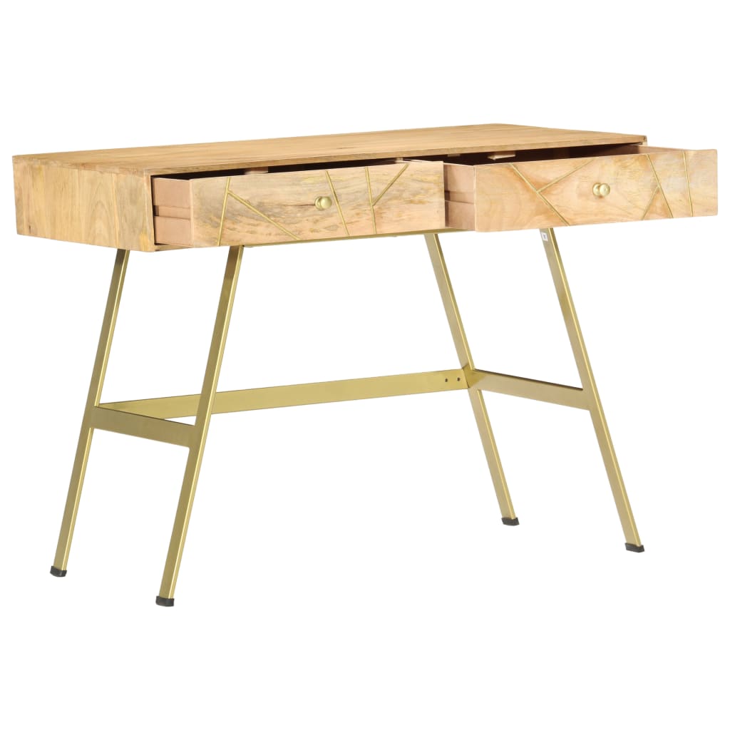 Kirjoituspöytä vetolaatikoilla 100x55x75 cm täysi mangopuu - Sisustajankoti.fi