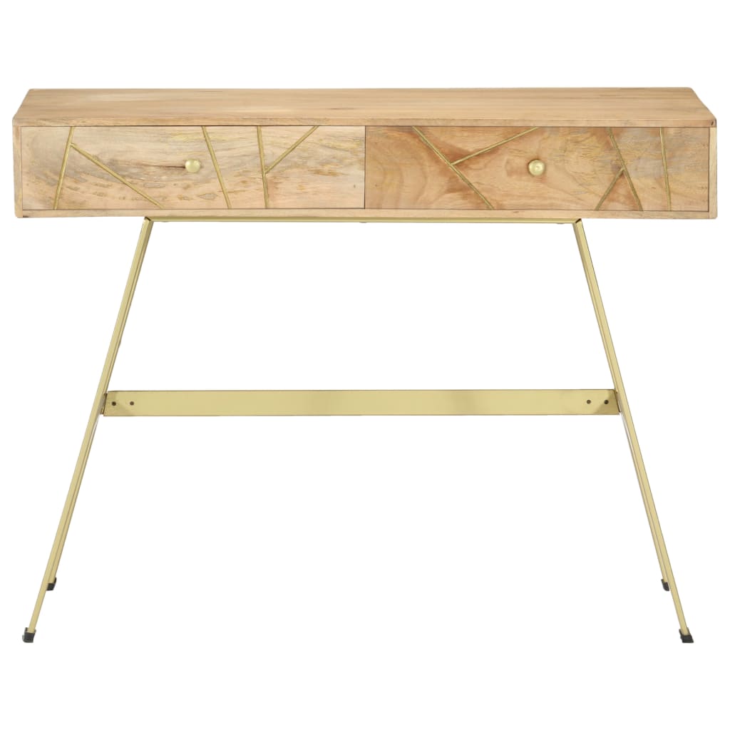 Kirjoituspöytä vetolaatikoilla 100x55x75 cm täysi mangopuu - Sisustajankoti.fi