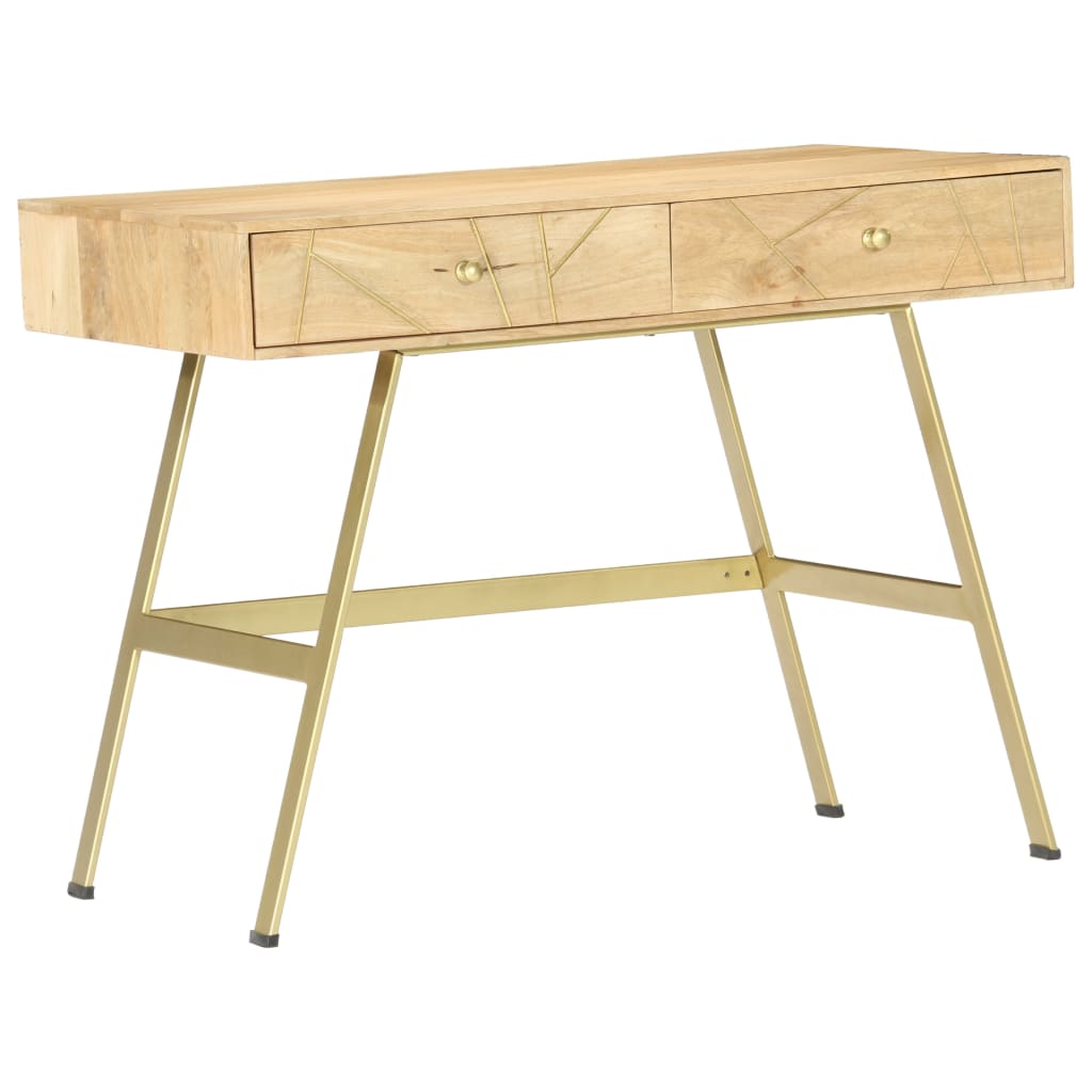 Kirjoituspöytä vetolaatikoilla 100x55x75 cm täysi mangopuu - Sisustajankoti.fi
