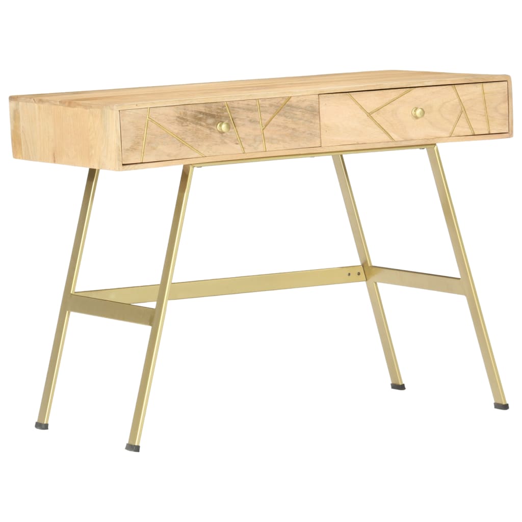 Kirjoituspöytä vetolaatikoilla 100x55x75 cm täysi mangopuu - Sisustajankoti.fi