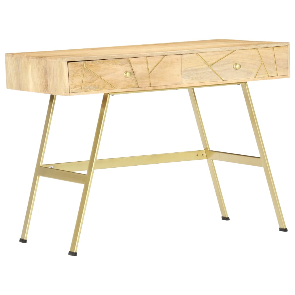 Kirjoituspöytä vetolaatikoilla 100x55x75 cm täysi mangopuu - Sisustajankoti.fi