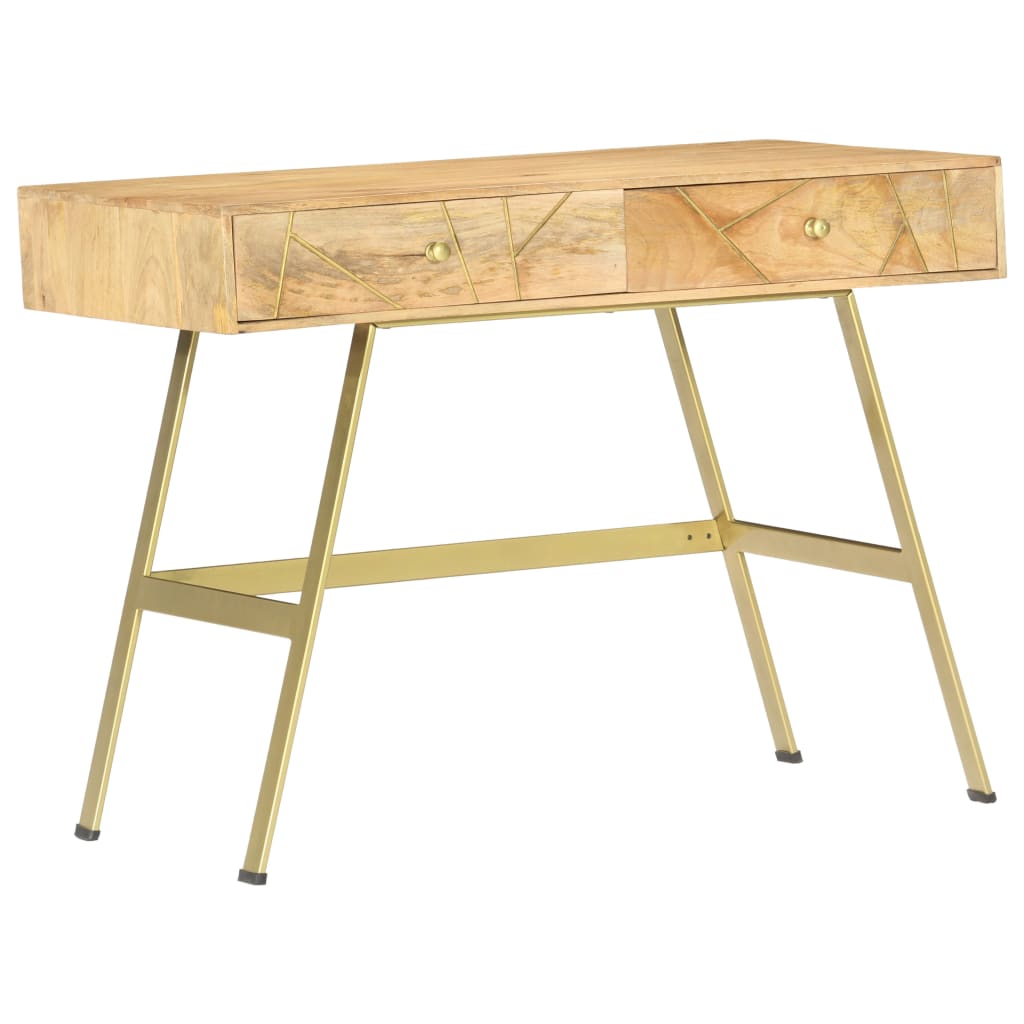 Kirjoituspöytä vetolaatikoilla 100x55x75 cm täysi mangopuu - Sisustajankoti.fi