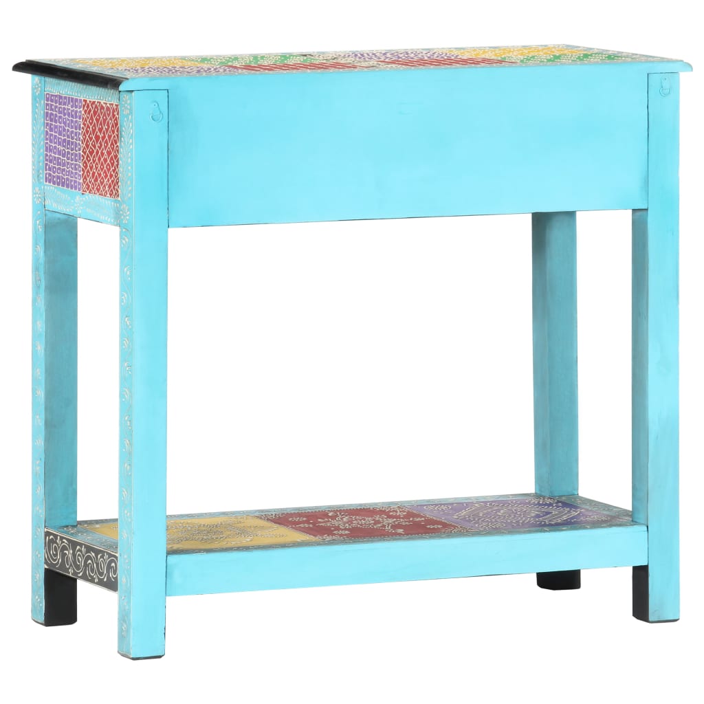 Käsinmaalattu konsolipöytä 80x35x75 cm täysi mangopuu - Sisustajankoti.fi
