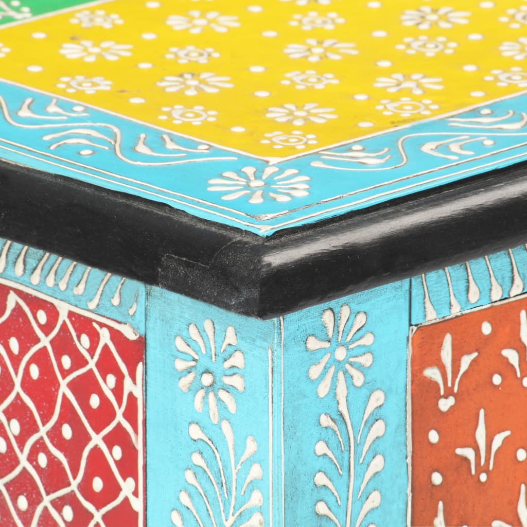 Käsinmaalattu konsolipöytä 80x35x75 cm täysi mangopuu - Sisustajankoti.fi