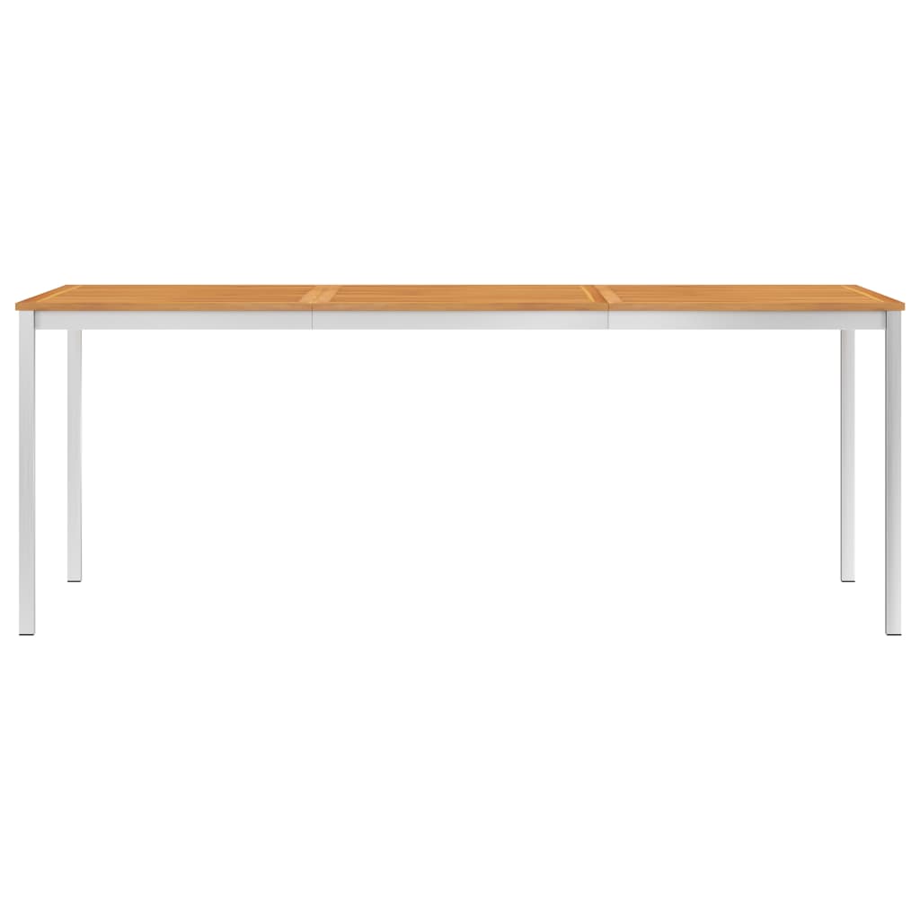 Ulkoruokapöytä 200x100x75 cm akaasiapuu ja ruostumaton teräs - Sisustajankoti.fi