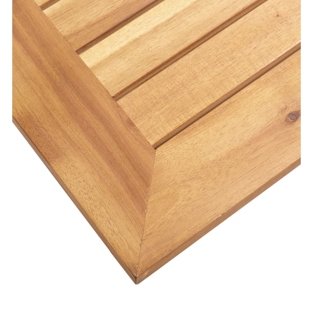 Ulkoruokapöytä 200x100x75 cm akaasiapuu ja ruostumaton teräs - Sisustajankoti.fi