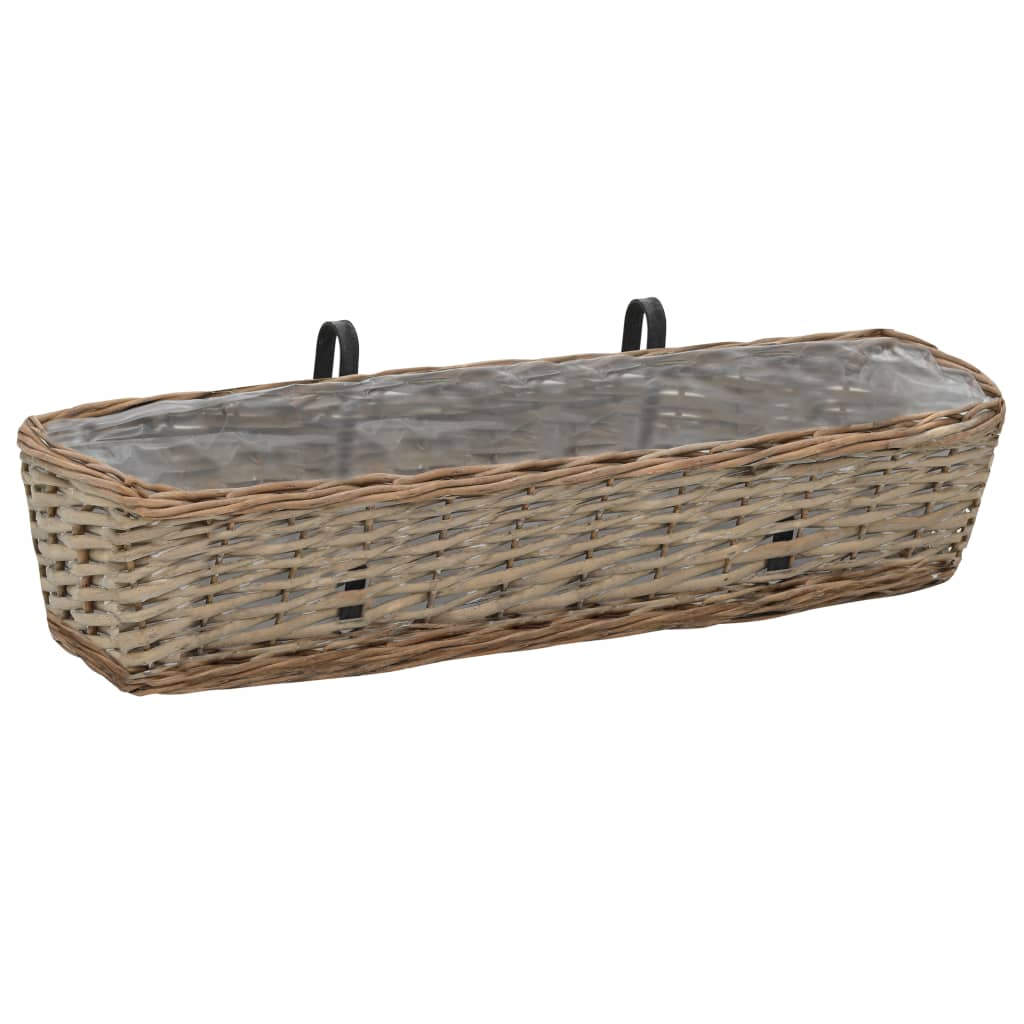 Parvekkeen kukkalaatikko 2 kpl paju PE-vuori 80 cm - Sisustajankoti.fi
