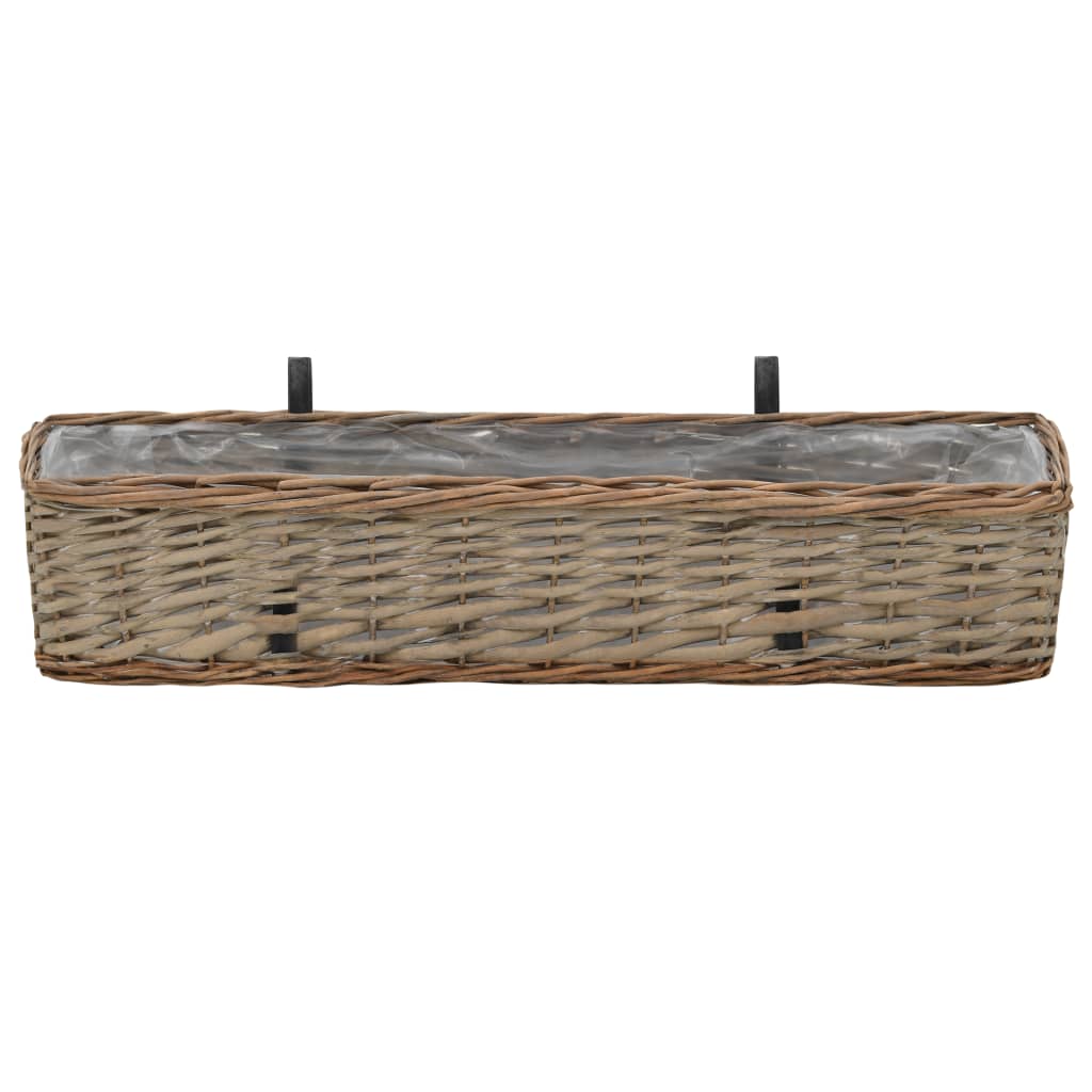 Parvekkeen kukkalaatikko 2 kpl paju PE-vuori 80 cm - Sisustajankoti.fi