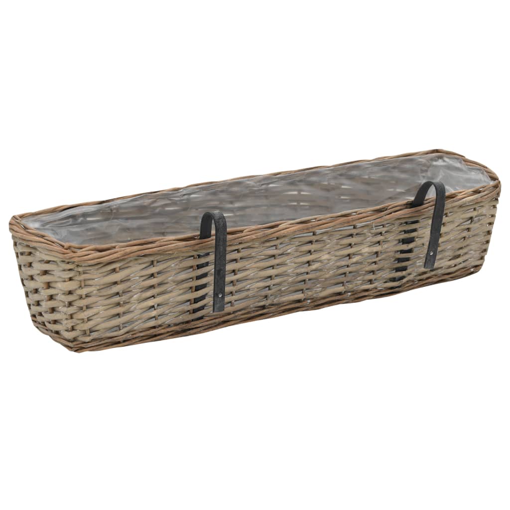 Parvekkeen kukkalaatikko 2 kpl paju PE-vuori 80 cm - Sisustajankoti.fi