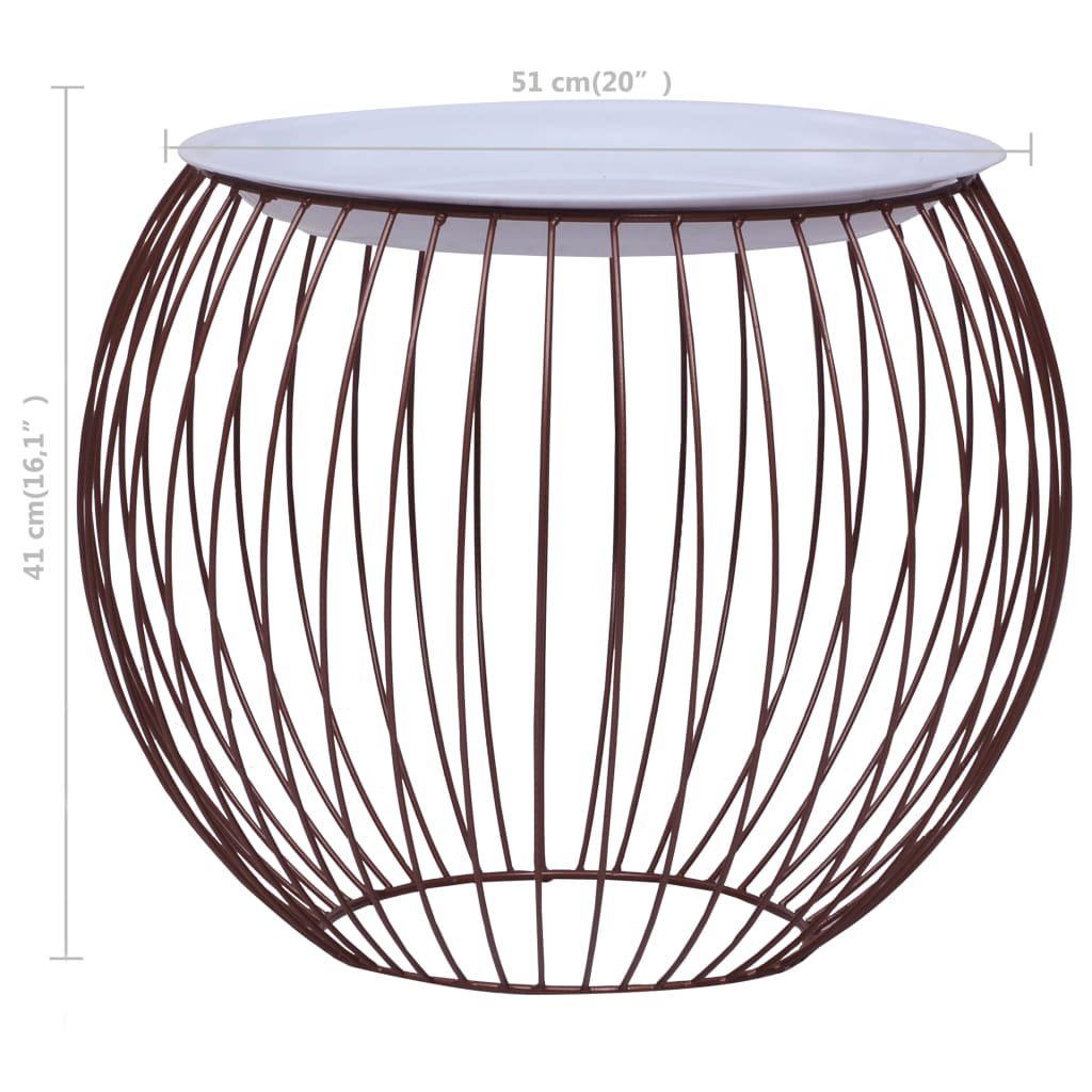 Sohvapöytä kullanvärinen Ø 51 cm - Sisustajankoti.fi