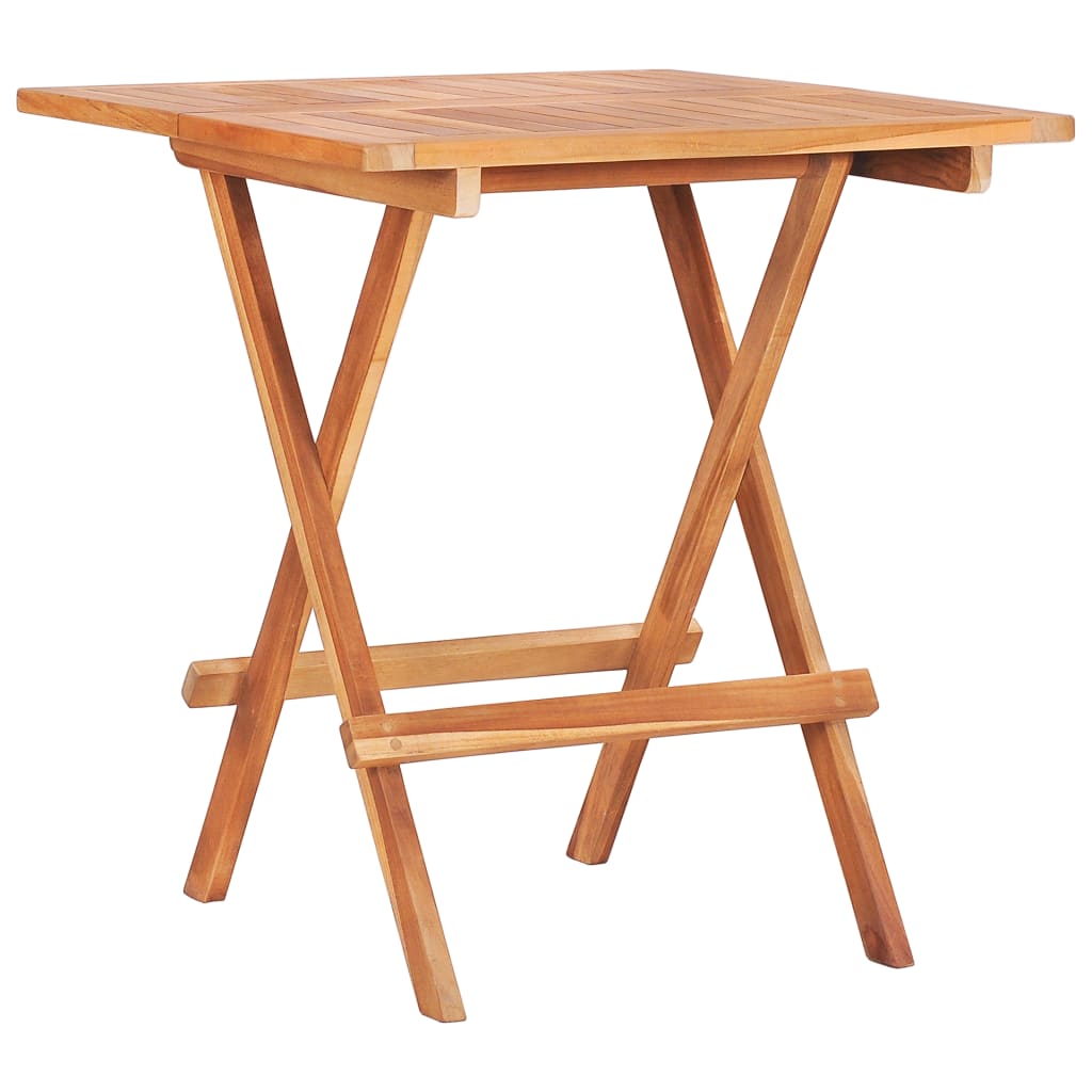 Kokoontaittuva bistropöytä 60x60x65 cm täysi tiikki - Sisustajankoti.fi