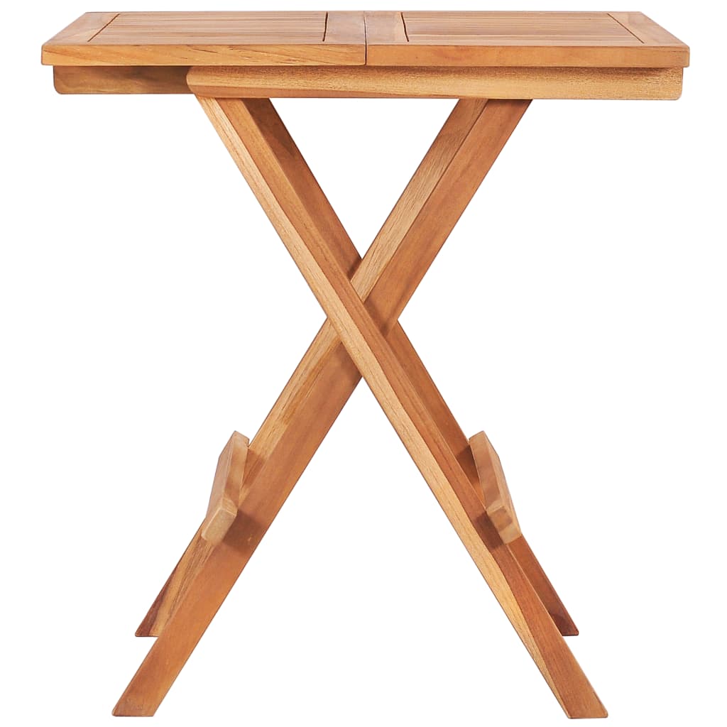 Kokoontaittuva bistropöytä 60x60x65 cm täysi tiikki - Sisustajankoti.fi