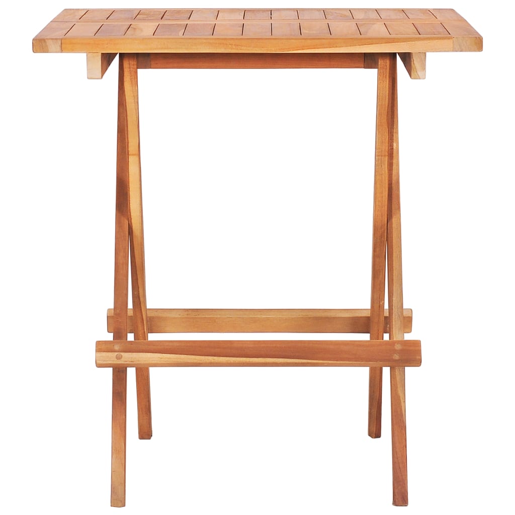 Kokoontaittuva bistropöytä 60x60x65 cm täysi tiikki - Sisustajankoti.fi