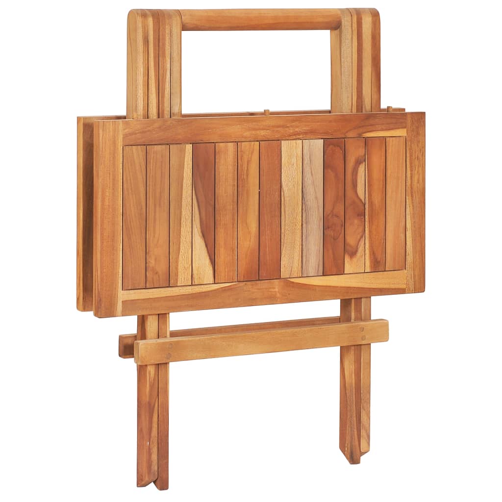 Kokoontaittuva bistropöytä 60x60x65 cm täysi tiikki - Sisustajankoti.fi