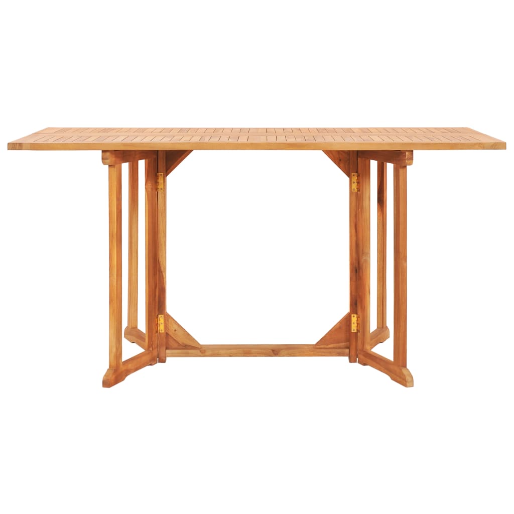 Kokoontaittuva puutarhan perhospöytä 150x90x75 cm täysi tiikki - Sisustajankoti.fi