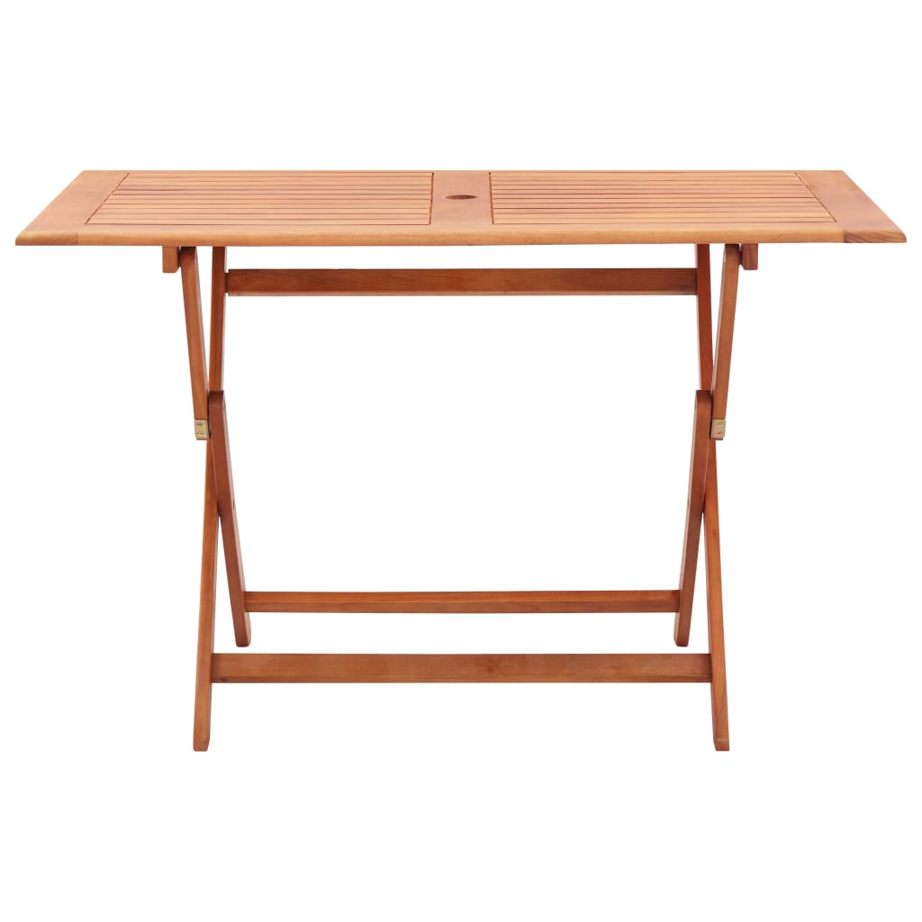 Kokoontaitettava puutarhapöytä 120x70x75 cm täysi eukalyptuspuu - Sisustajankoti.fi