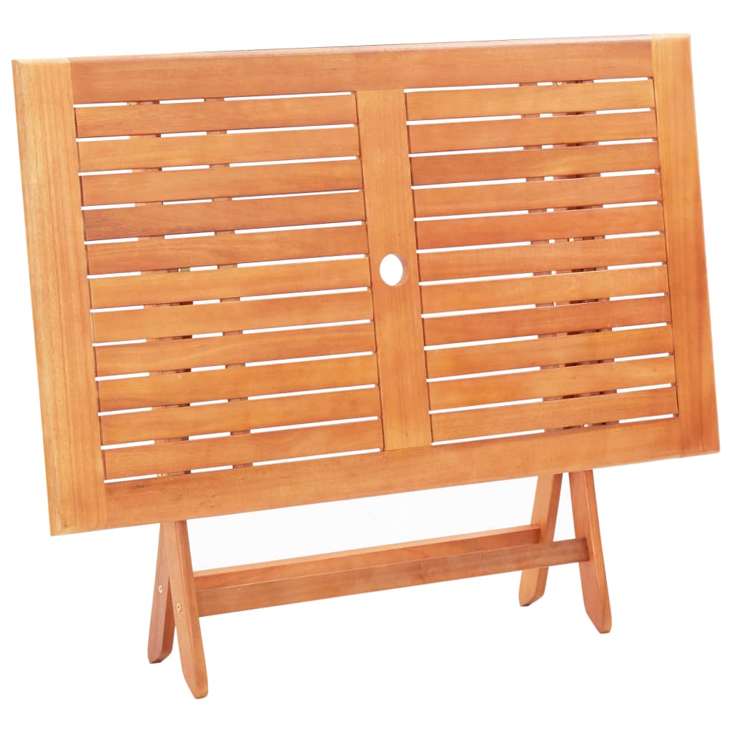 Kokoontaitettava puutarhapöytä 120x70x75 cm täysi eukalyptuspuu - Sisustajankoti.fi