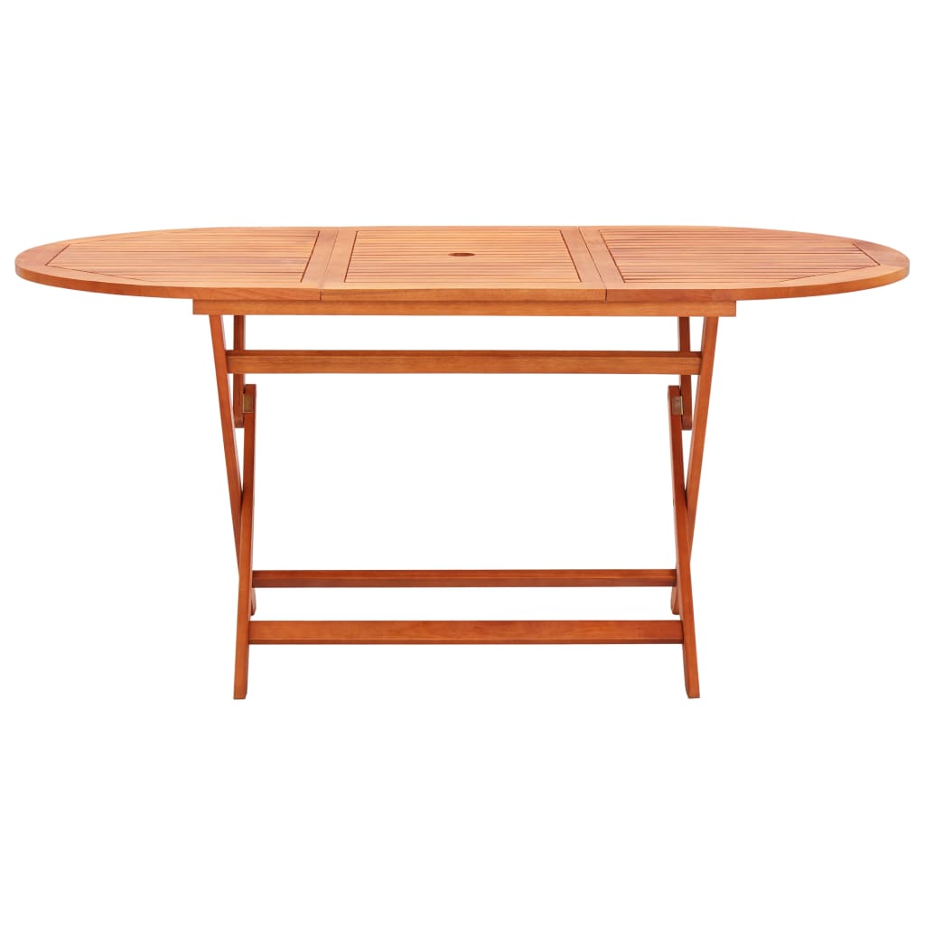 Kokoontaitettava puutarhapöytä 160x85x74 cm täysi eukalyptuspuu - Sisustajankoti.fi