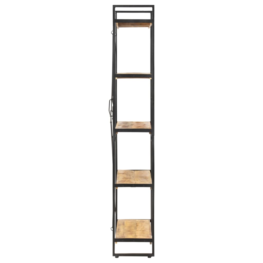 5-tasoinen kirjahylly 90x30x180 cm täysi mangopuu - Sisustajankoti.fi