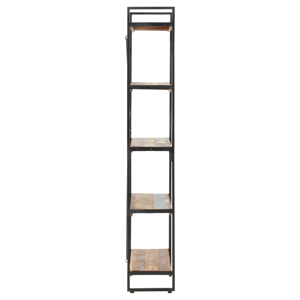 5-tasoinen kirjahylly 90x30x180 cm täysi kierrätetty puu - Sisustajankoti.fi