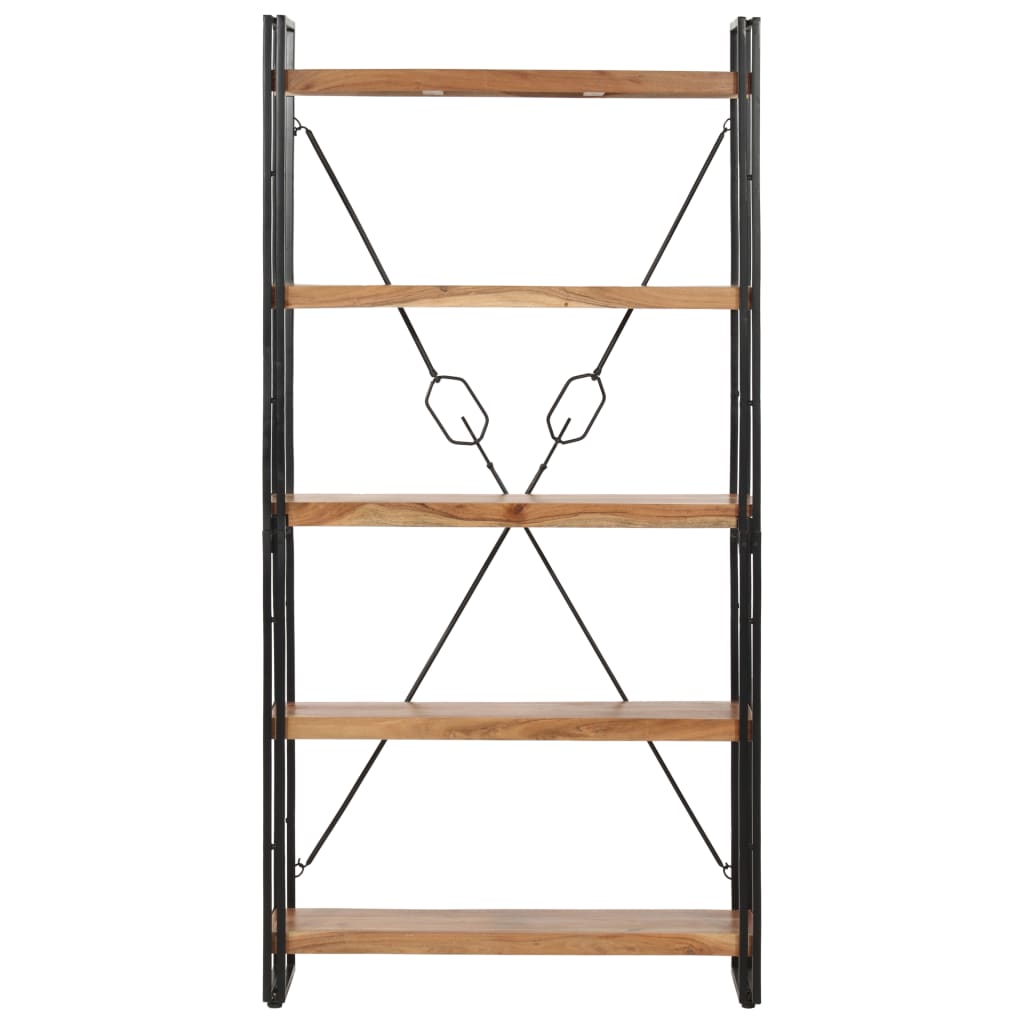 5-tasoinen kirjahylly 90x30x180 cm täysi akaasiapuu - Sisustajankoti.fi