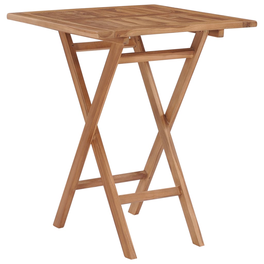 Kokoontaitettava puutarhapöytä 60x60x75 cm täysi tiikki - Sisustajankoti.fi