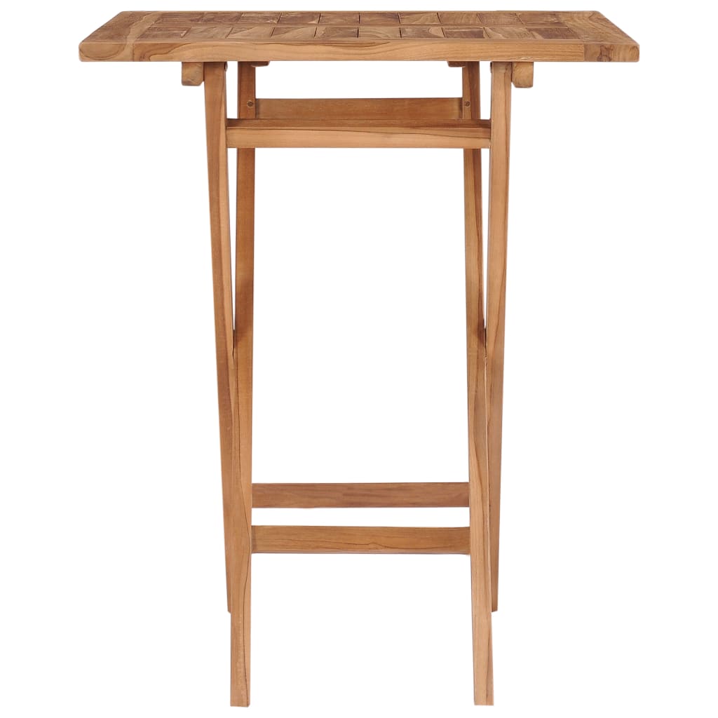 Kokoontaitettava puutarhapöytä 60x60x75 cm täysi tiikki - Sisustajankoti.fi