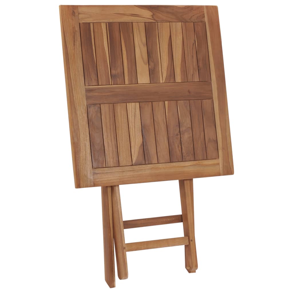 Kokoontaitettava puutarhapöytä 60x60x75 cm täysi tiikki - Sisustajankoti.fi