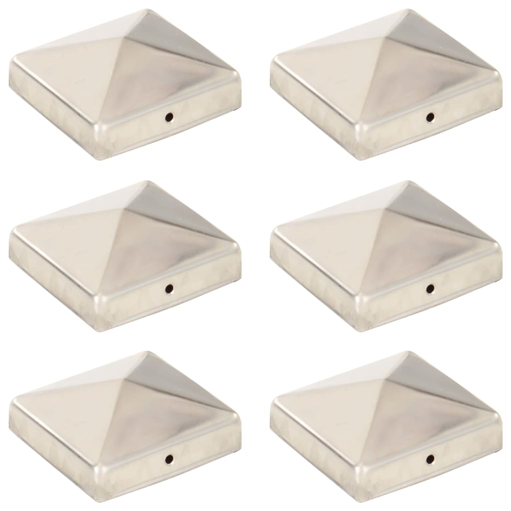 Pyramidin muotoinen aitatolpan kärki 6 kpl teräs 81x81 mm - Sisustajankoti.fi