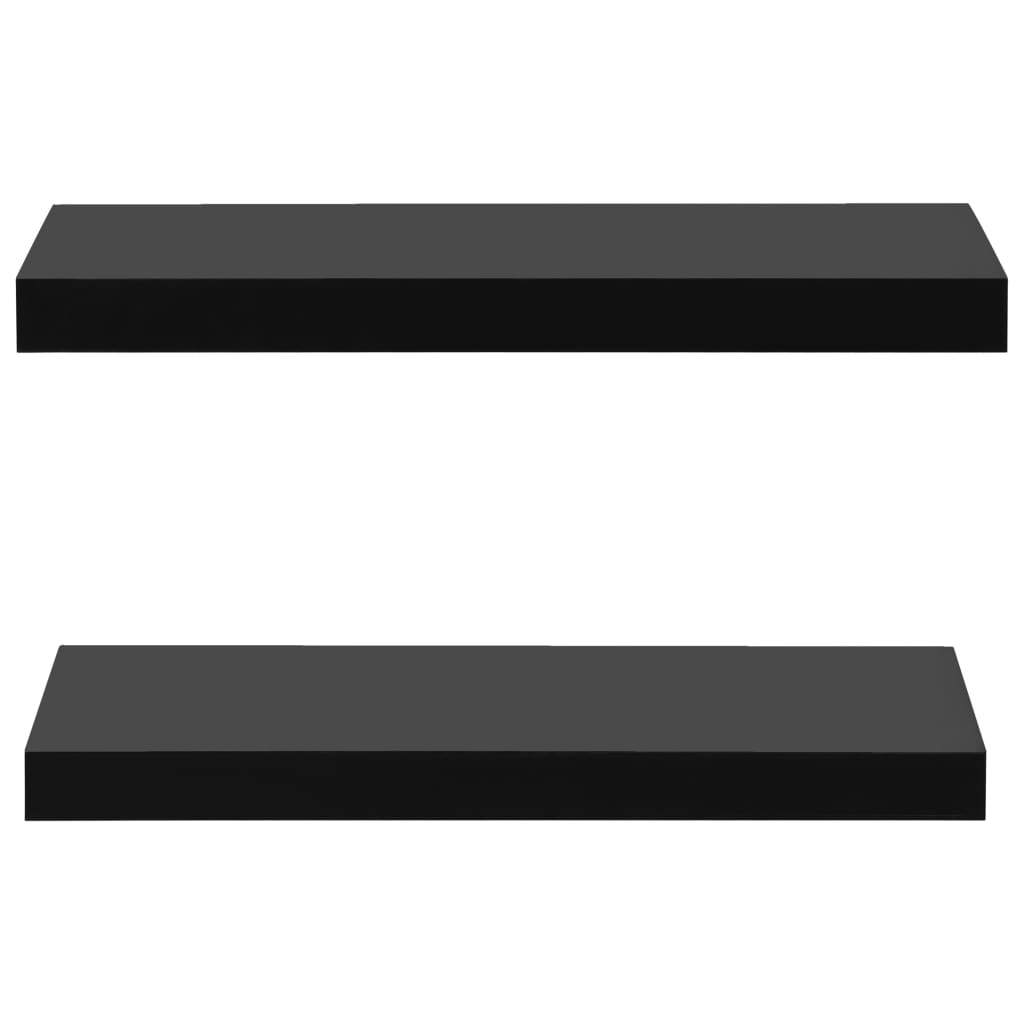 Kelluvat seinähyllyt 2 kpl musta 40x20x3,8 cm - Sisustajankoti.fi