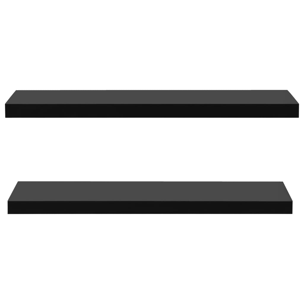 Kelluvat seinähyllyt 2 kpl musta 120x20x3,8 cm - Sisustajankoti.fi