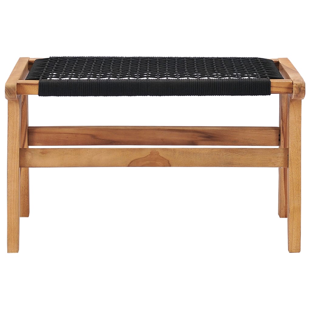 Aurinkotuoli jalkatuella täysi tiikki ja köysi - Sisustajankoti.fi