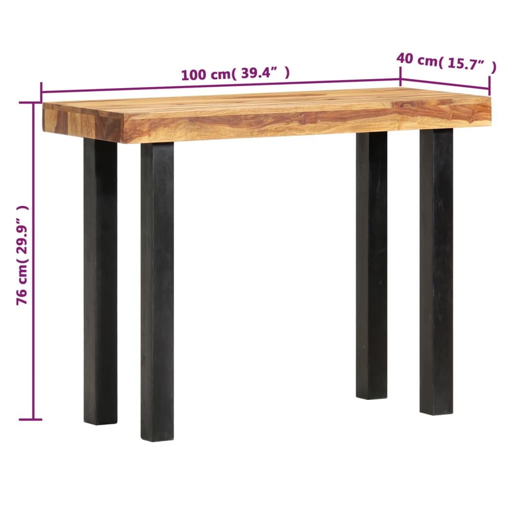 Konsolipöytä 100x40x76 cm täysi seesampuu - Sisustajankoti.fi
