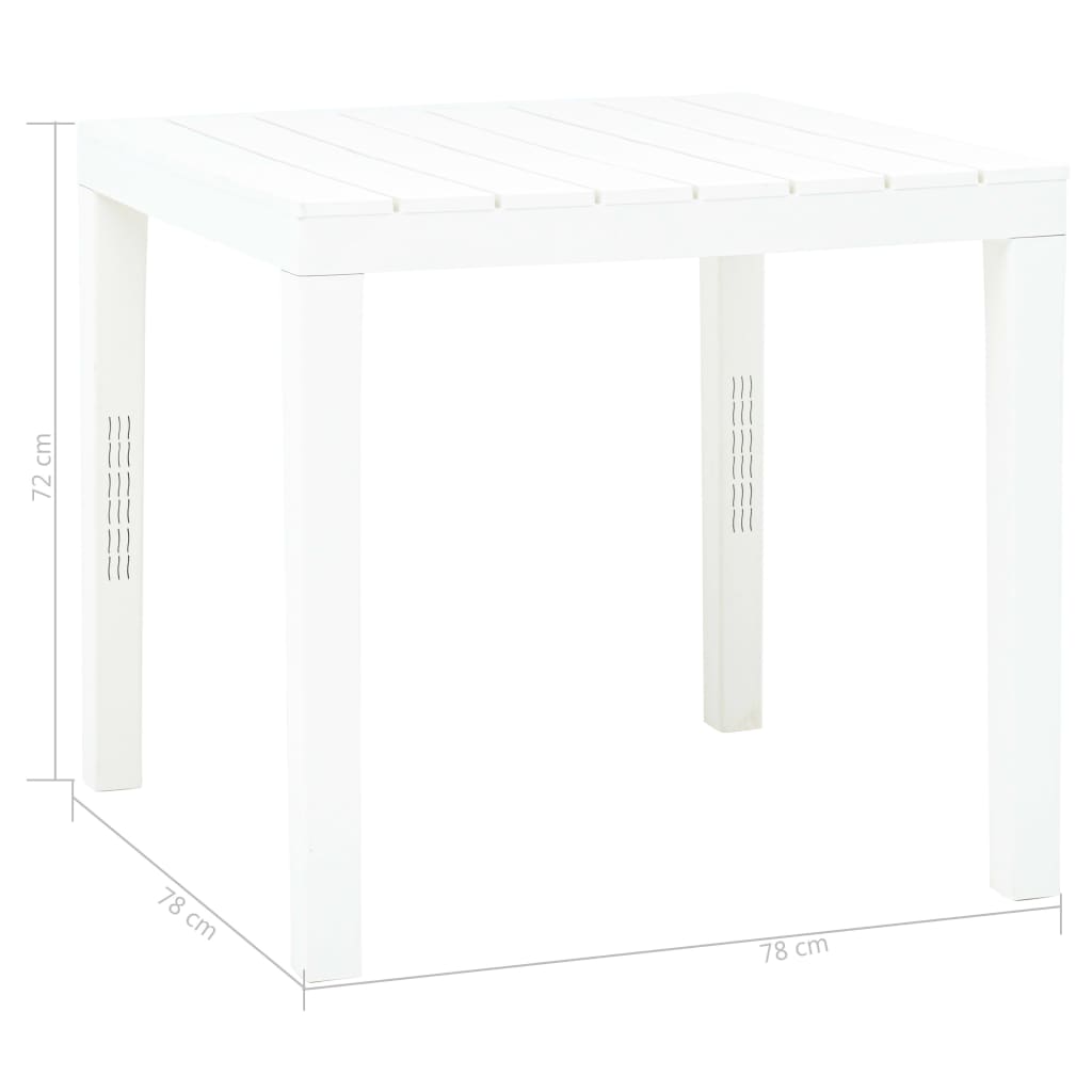 Puutarhapöytä 2 penkillä muovi valkoinen - Sisustajankoti.fi