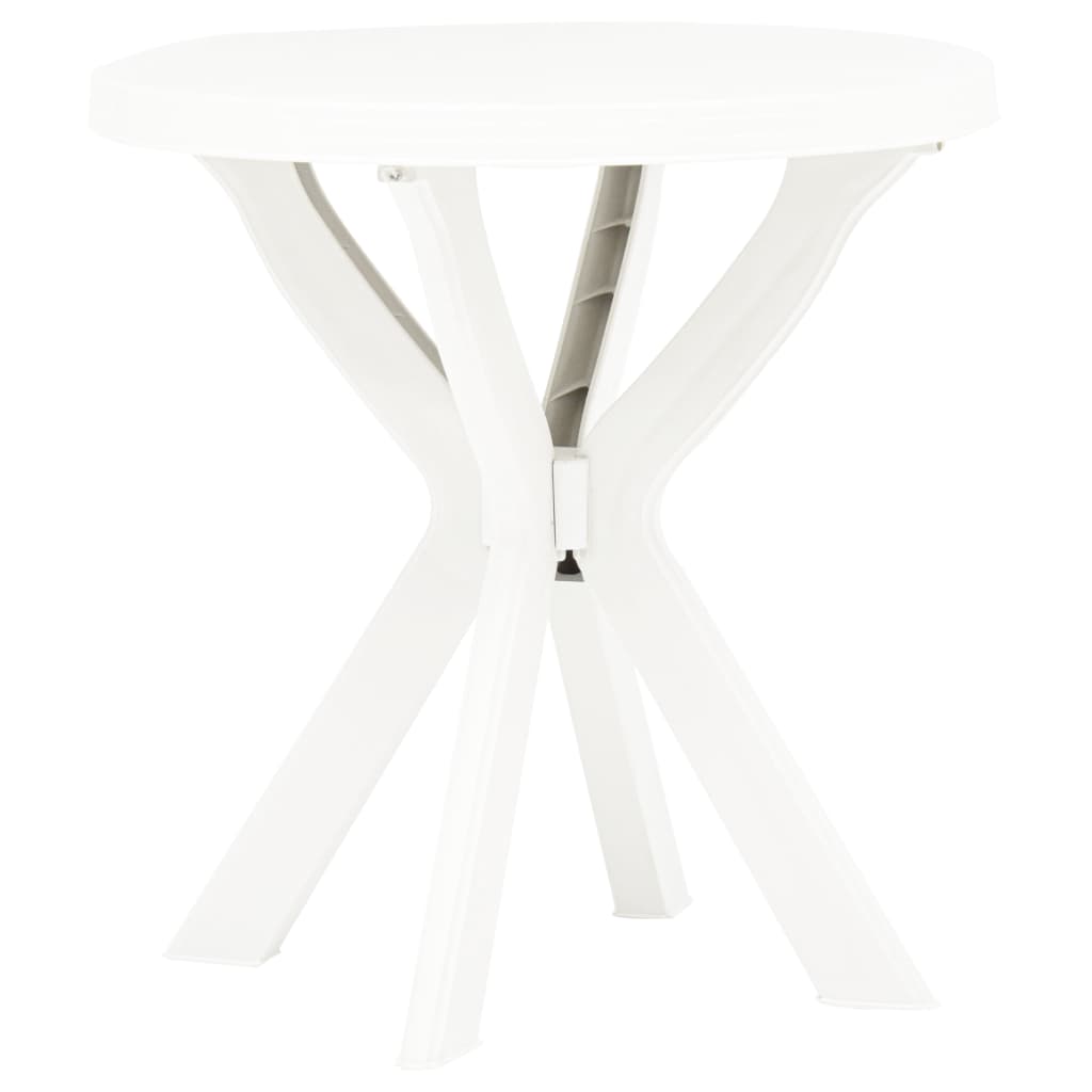 Bistropöytä valkoinen Ø70 cm muovi - Sisustajankoti.fi