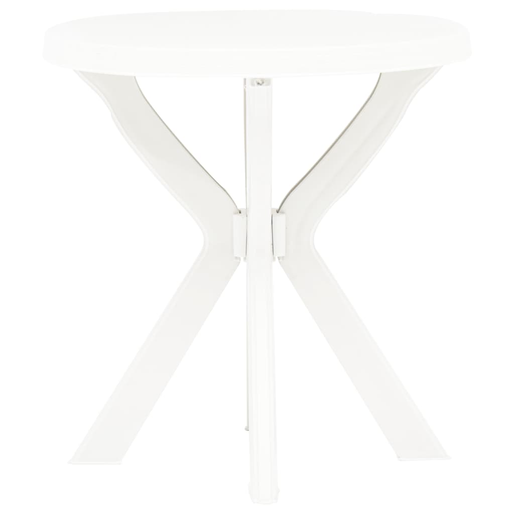 Bistropöytä valkoinen Ø70 cm muovi - Sisustajankoti.fi