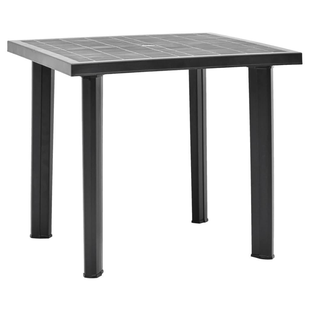 Puutarhapöytä antrasiitti 80x75x72 cm muovi - Sisustajankoti.fi