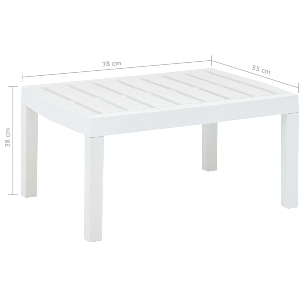 Ulkopöytä valkoinen 78x55x38 cm muovi - Sisustajankoti.fi