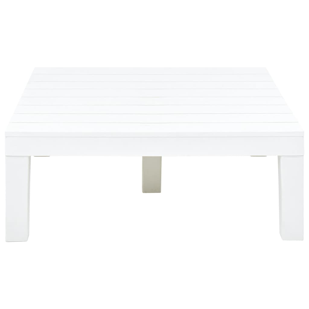 Puutarhapöytä valkoinen 78x78x31 cm muovi - Sisustajankoti.fi