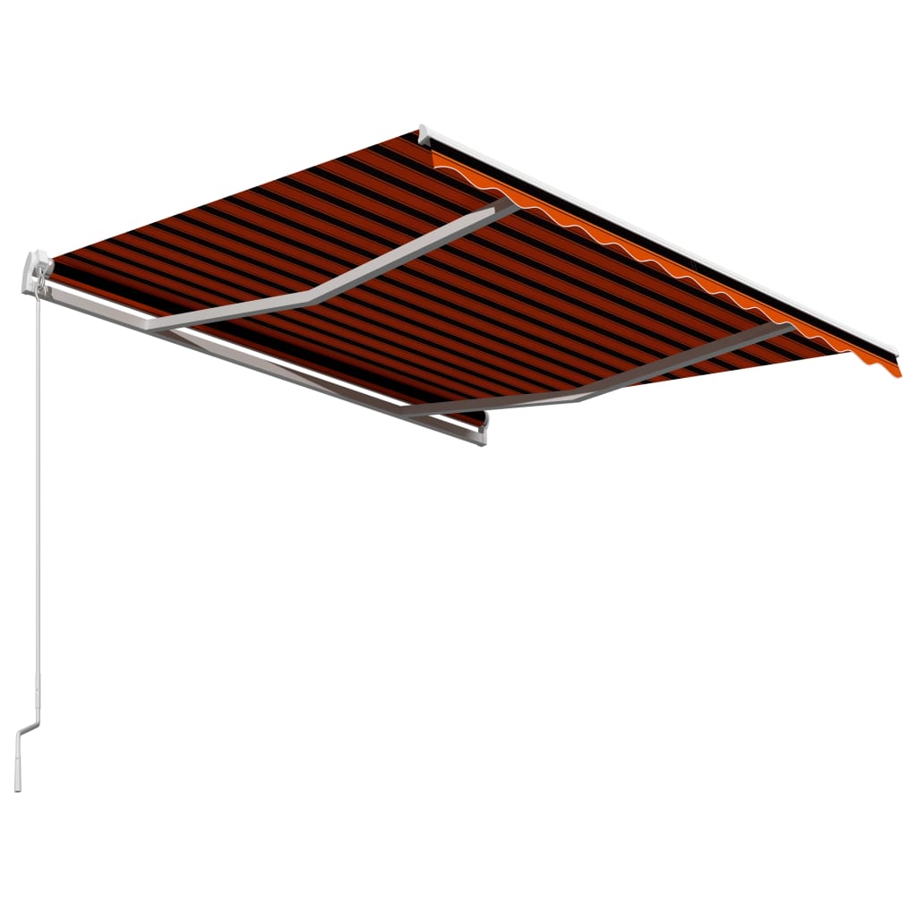 Manuaalisesti sisäänkelattava markiisi 300x250cm oranssi/ruskea - Sisustajankoti.fi