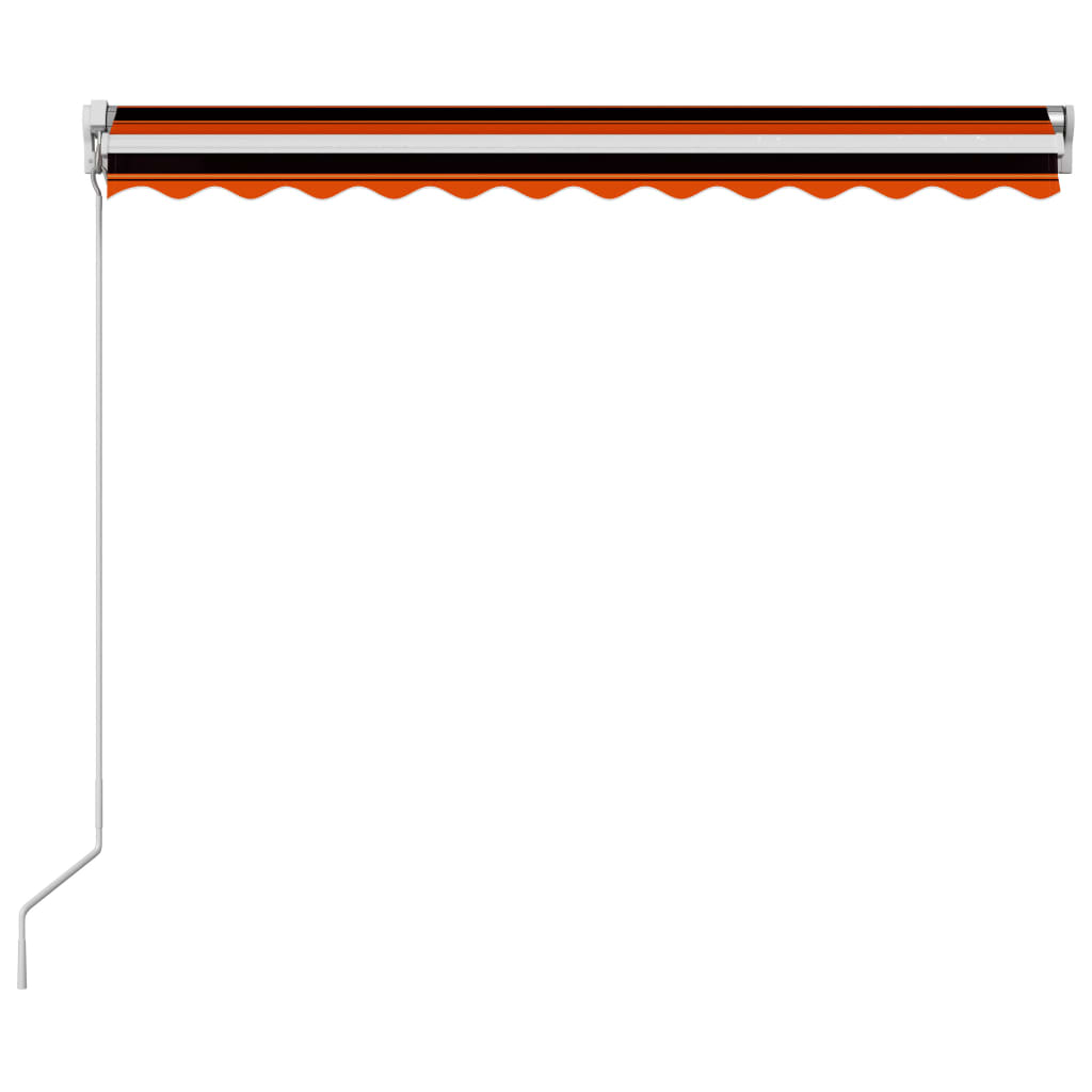 Manuaalisesti sisäänkelattava markiisi 300x250cm oranssi/ruskea - Sisustajankoti.fi