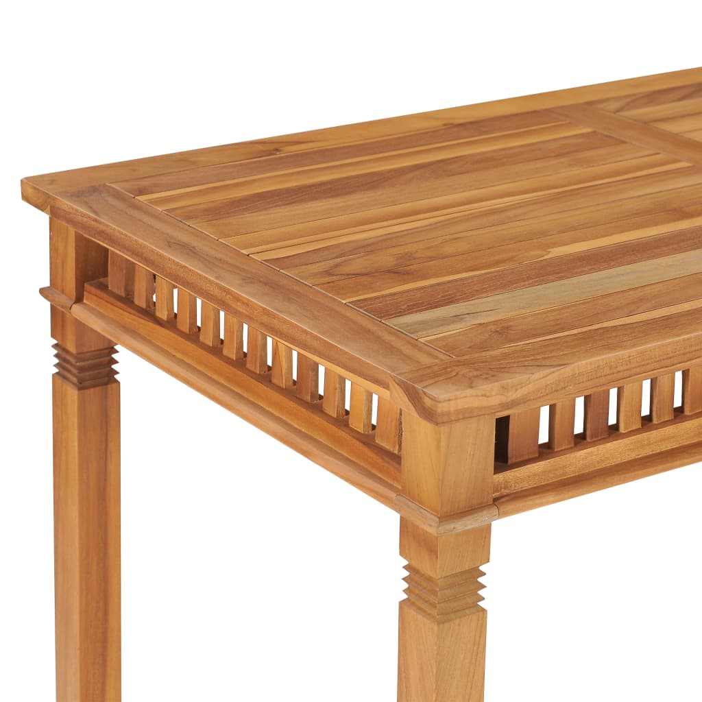 Puutarhan ruokapöytä 120x65x80 cm täysi tiikki - Sisustajankoti.fi