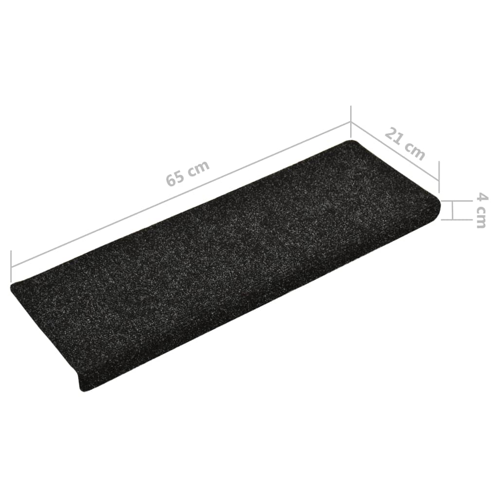 Porrasmatot 15 kpl neulahuopa 65x25 cm musta - Sisustajankoti.fi