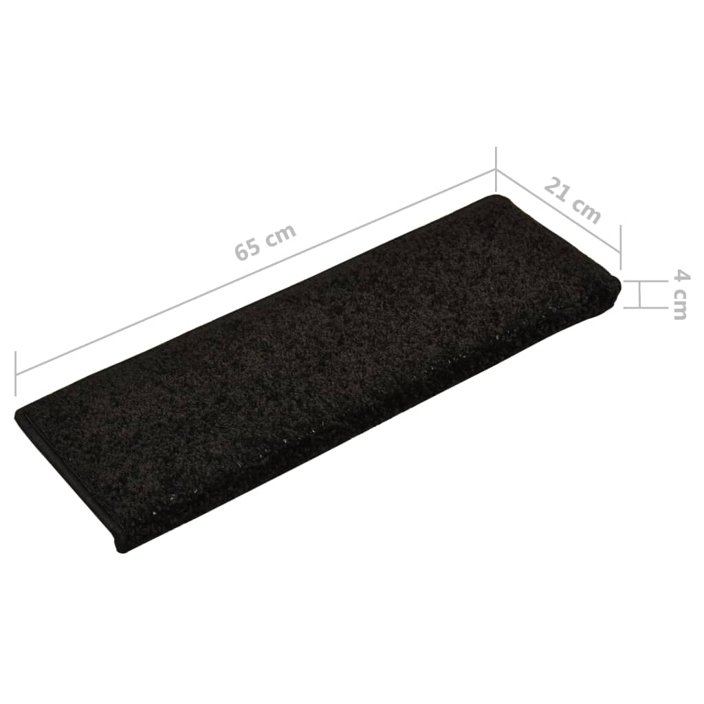Porrasmatot 15 kpl 65x25 cm musta - Sisustajankoti.fi